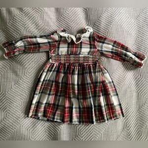 Plaid Toddler Girls Christmas Dress